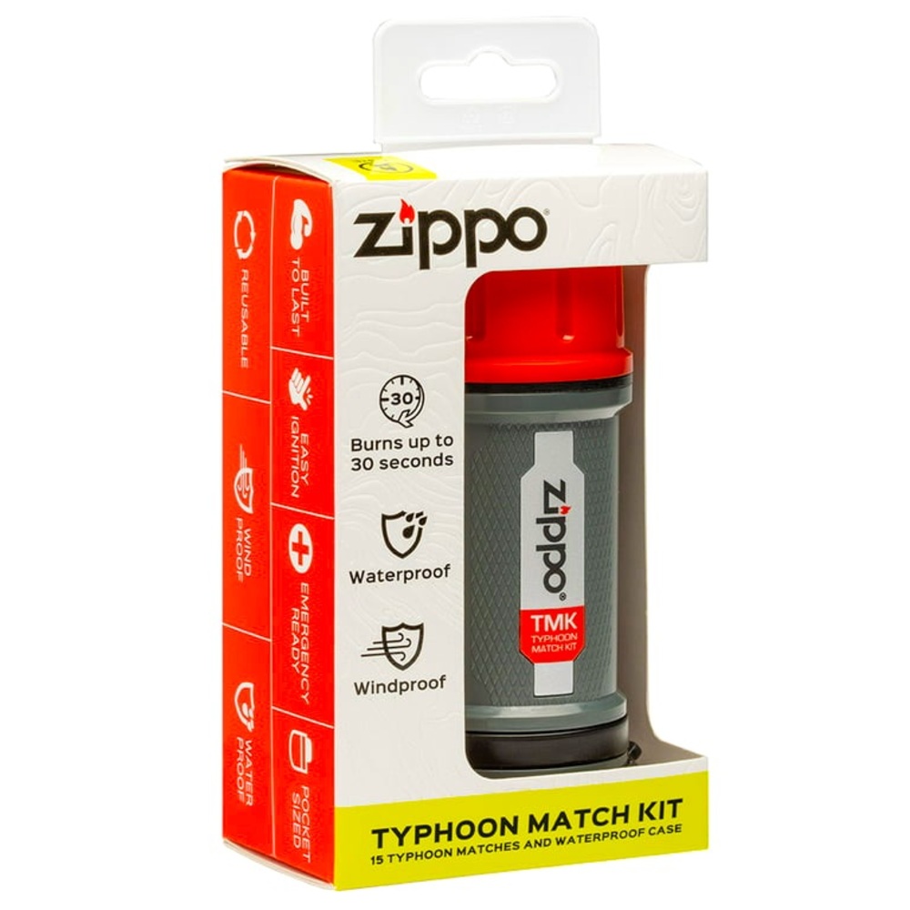 Zippo Typhoon Match Kit With Waterproof Case NEW!!